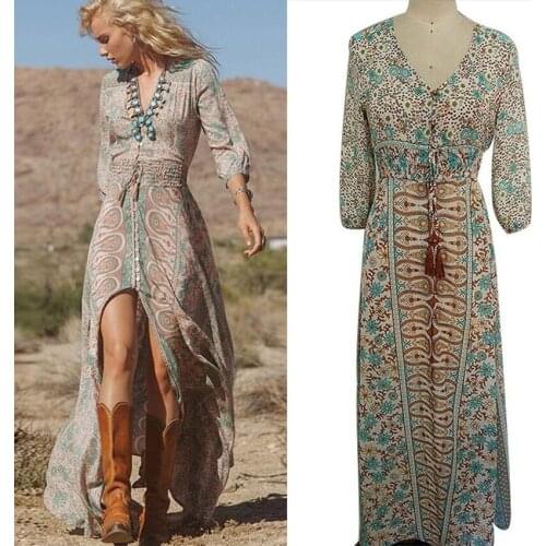 Medieval Cosplay Costume for Women Floral Print Renaissance Carnival Party Anime Vintage Sexy Loose V Neck Dress Plus Size 2021