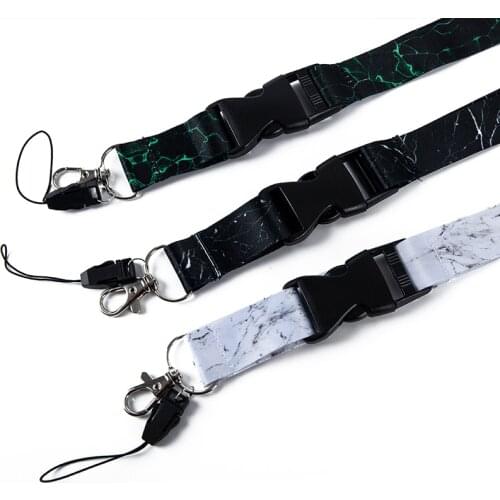 1PC Marbling Lanyard USB ID Badge Holder Lanyard For Keys Whistle Camera Cool Phone Neck Strap Hang Rope Lanyards