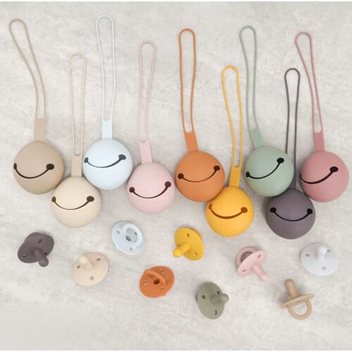100%Food Safe Approve Silicone Nipple For Newborns Personalized Infant Pacifier Holder Portable Nipple Case Baby Accessories