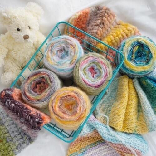 100g/ball Soft Wool Mohair Yarn for Hand Knitting Weaving Crochet Thread Soft Scarf High Qualit