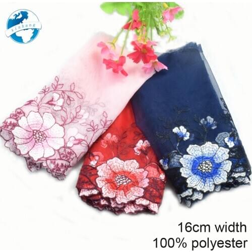 16cm polyester lace embroidery lace french lace ribbon fabric guipure diy trims sewing Accessories wedding decoration#4077