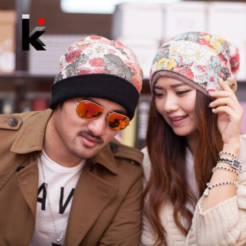 2018 Fashion Beanies Hats For Women And Men Winter Hat Dual-purpose Cap Female Flower Chapeu Knitting Wool Warmer Beanie