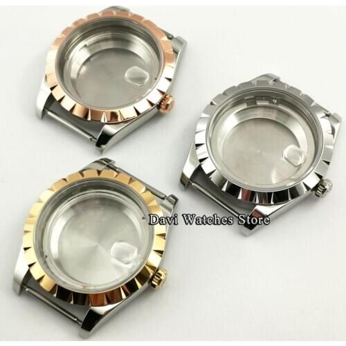39mm Watch Case Parnis Top Brand Watch Case Sapphire Glass Fit ETA 2836 miyota 8215/8205/821A Mingzhu DG2813/ 3804 movement
