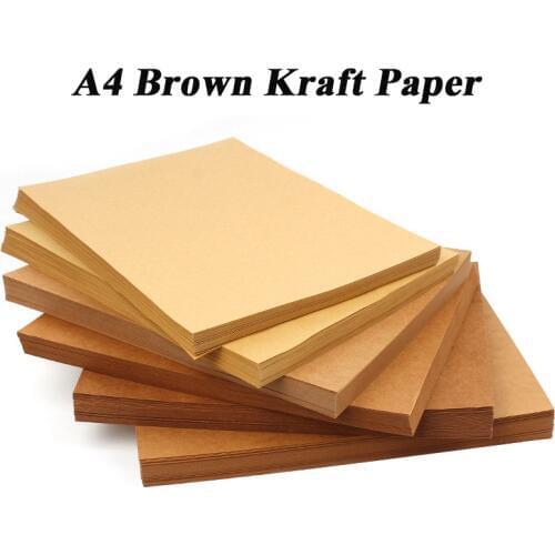A4 Brown Kraft Paper DIY Handmake Card Making Craft Paper Thick Paperboard Cardboard 200g 300g 400g 10/20/50pcs High Quality