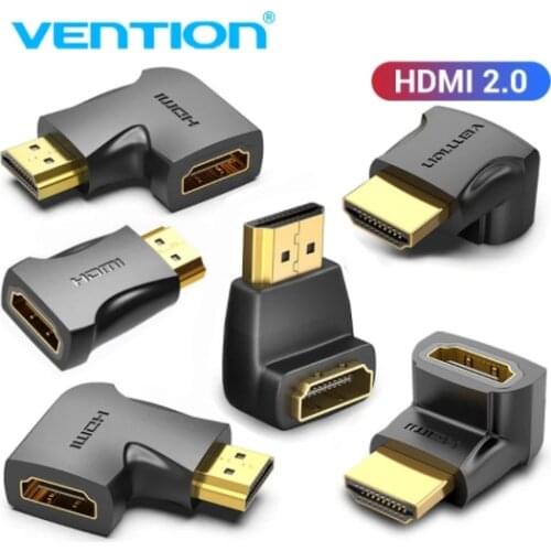 Vention HDMI Adapter 90 270 Degree Right Angle Male to Female Converter 4K HD Connector for HDTV PS4 Lptop TV Box HDMI Extender