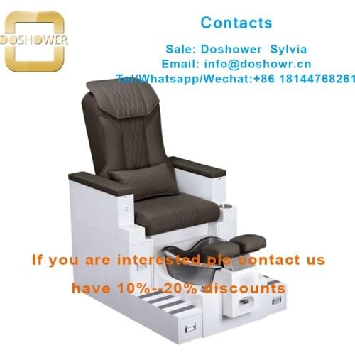 Acrylic nail powder jars with uv gel matchines for custom bench seating pedicure station