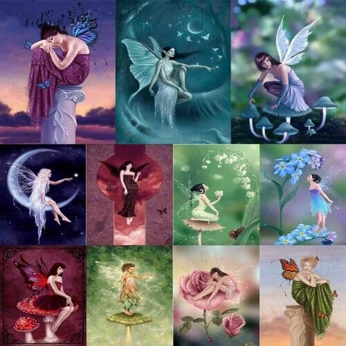 Diamond Painting Fairy Girl 5D Diy Butterfly Elf Cross Stitch Mosaic Patch Diamond Embroidery Inlaid Gift Decoration Design