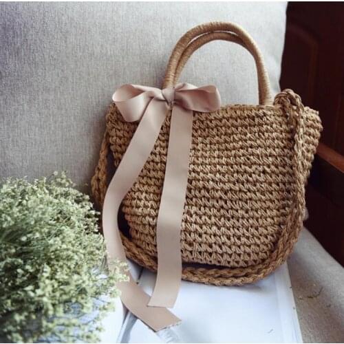 ANAWISHARE Straw Women Handbags Large Shoulder Bags Girls Casual Tote Bags Female Summer Beach Handbags Bolsa Feminina