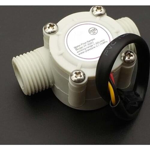 Water Flow Sensor Flowmeter Hall Flow Sensor Water Control 1-30L/min 2.0MPa YF-S201