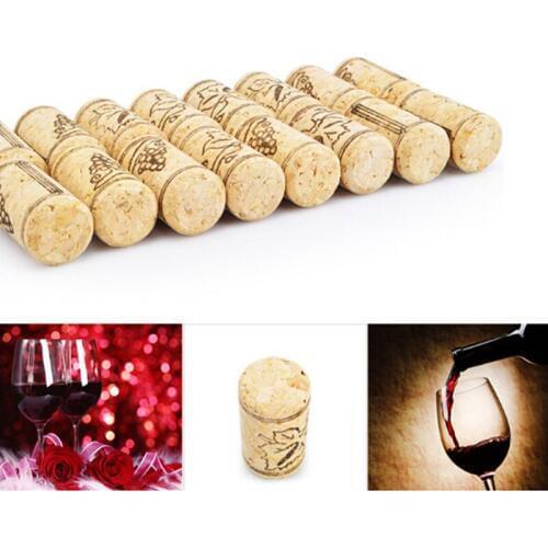 10PCS/ Lot Straight Wood Corks Wine Bottle Stopper Corks Wine Stoppers Bottle Plug Bar Tools Wine Cork Wooden Sealing Caps