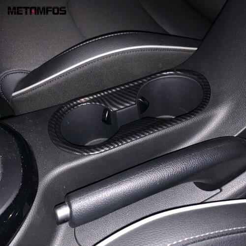 For Kia Forte Cerato k3 2019 2020 Carbon Fiber Cup Holder Water Bottle Decoration Frame Sticker Interior Accessories Car Styling