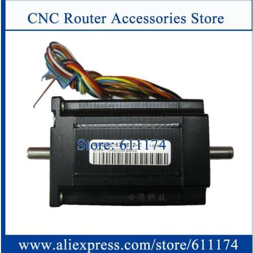 New Leadshine 57HS22-C Double shaft stepper motor 2.2N.m 4A 2-phase Stepping Motor with 8mm shaft diameter