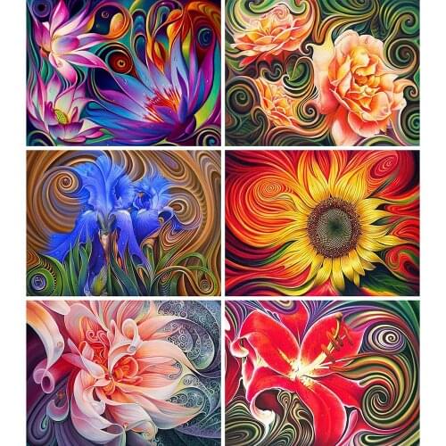 Evershine Diamond Painting Cross Stitch Flower Full Square Crystal Beads Embroidery Rhinestones DIY Needlework Home Decoration