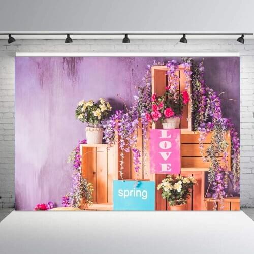 Purple spring flower floral photography backdrops girl picture photo background photo booth props home decor valentines Day B115