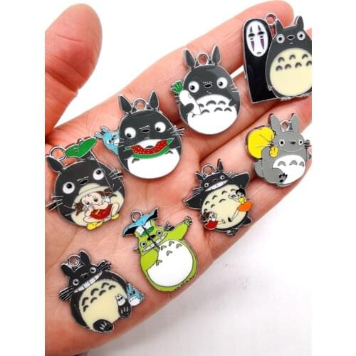 Hot Sale 100 pcs Totoro Charm Pendants DIY Jewelry Making Accessories U-120