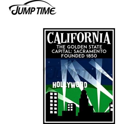 JumpTime 13 x 5.5cm For California Travel Sacramento LosAngeles San Francisco San Diego Northern Decal Waterproof Car Stickers