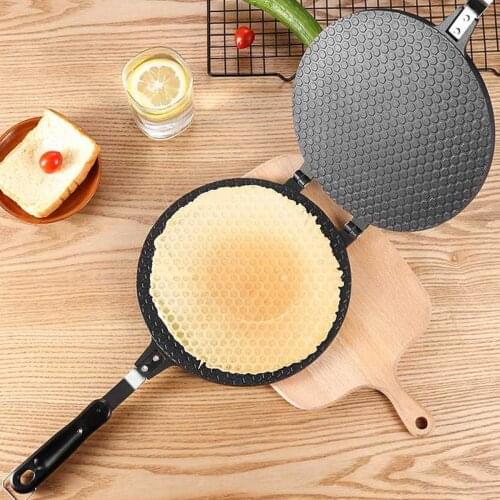17cm Round Waffle DIY Ice Cream Crispy Cone Bakeware Ice Cream Egg Roll Maker Crepe Baking Pan Crispy Eggs Omelet Mold Machine