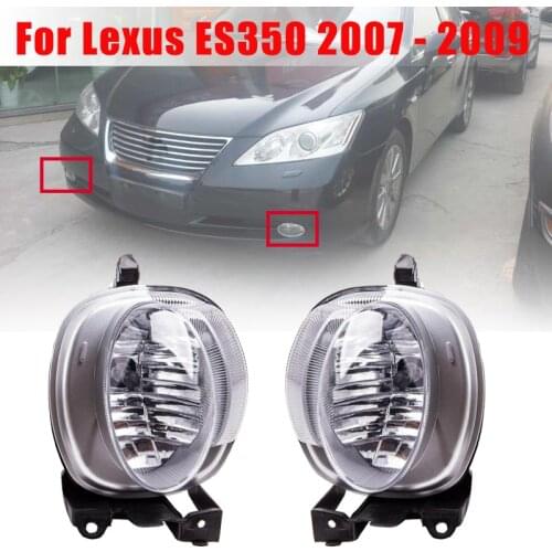 Left & Right Front Fog Light Lamp Clear for Lexus ES350 2007 2008 2009 Fog Lamps with Bulbs #81221-33200, 81211-33200