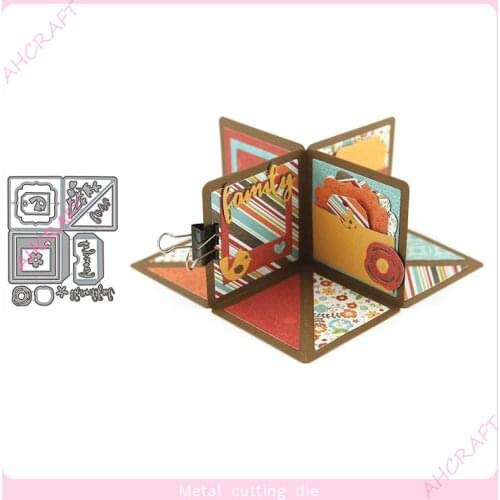 3D Message Card Metal Cutting Dies for DIY Scrapbooking Photo Album Decorative Embossing Paper Card Crafts Die 2021