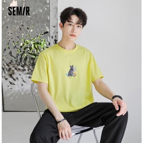 SEMIR Fashion T-Shirts Men 2021 New Cotton O Neck Short Sleeve T Shirts Summer Streetwear Beach Clothes Casual Tops Man