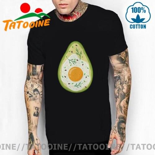 Tatooine Avocado With Baked Egg And Seasoning T shirt men Funny Fried Egg Avocado mashup T-shirt Cute Omelette Avocado Tee shirt