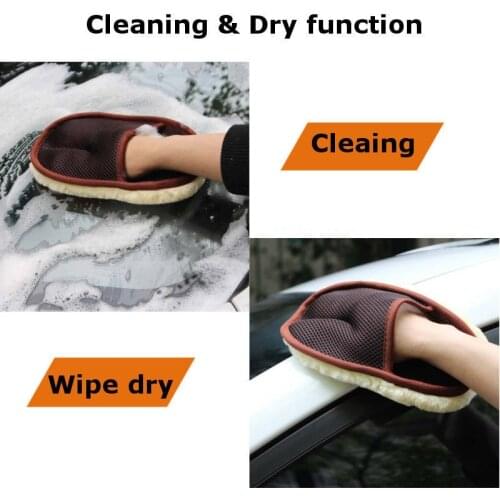 Soft Glove Truck Care Clean Imitated Wool Mitt Mitten Motorcycle Polishing