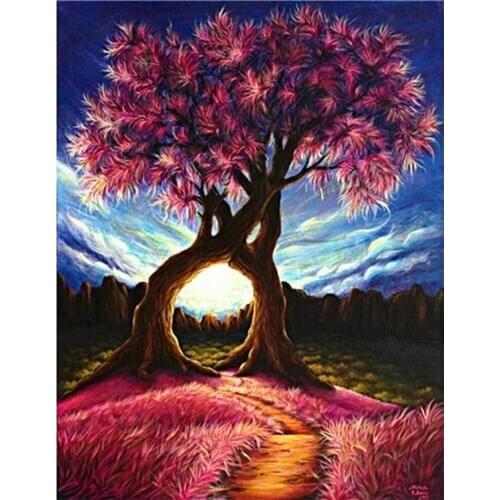 5D full diamond landscape tree hole landscape diamond painting embroidery decoration kit home decoration 30*40