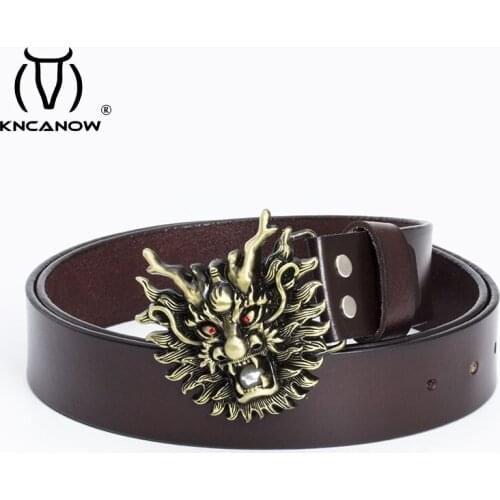 2021 New Arrivel Casual Retro Technology Belts For Men Famous Designer Genuine Cowhide Leather With Waist Strap Dragon Buckle