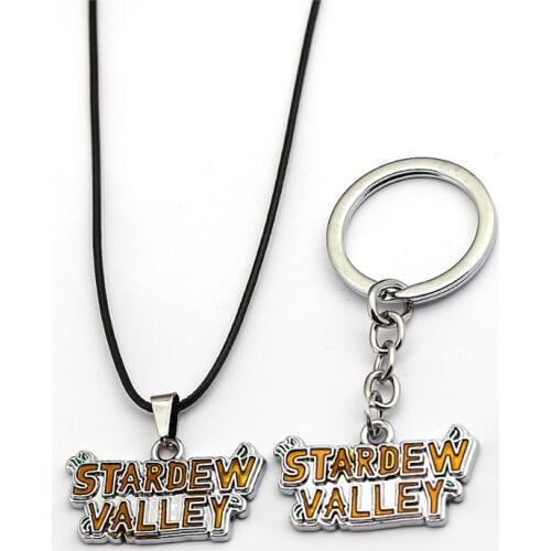 New Game Stardew Valley Keychain Logo Metal Key Ring Chain Pendants Chaveiro Kolye Men Jewelry Porte Clef Colar