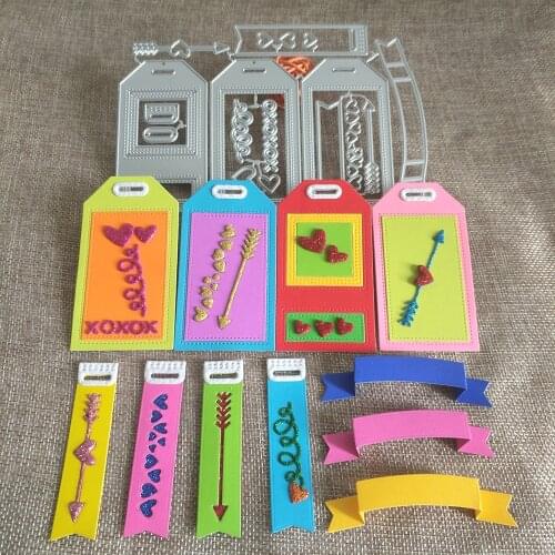 New and exquisite metal cutting die for tag key ornaments, DIY scrapbooks, cards, photo album decorations, embossed crafts