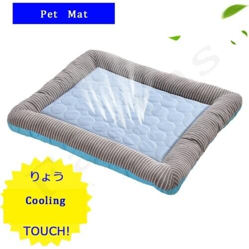 Wholesale Summer Cooling Pet Dog Mat Ice Dog Kennel Sleeping Mats For Dogs Cats Fashion Pet Kennel Cool Cold Silk Bed For Dog
