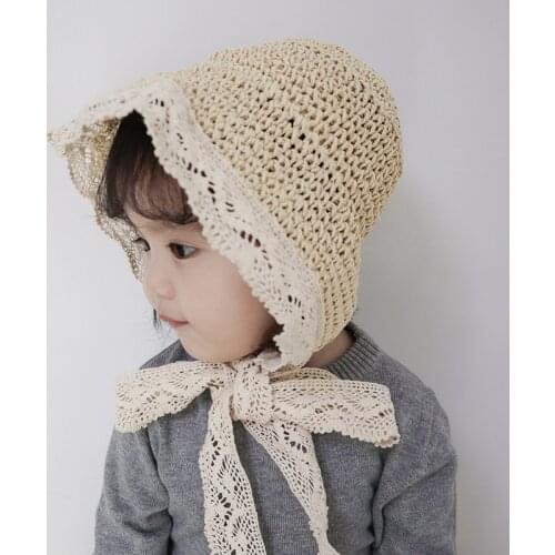 New Summer Outdoor Baby Girls Bucket Hat Infant Girls Fisherman Sun Hats Cotton Children Caps Kids Princess Beach Girl Cap