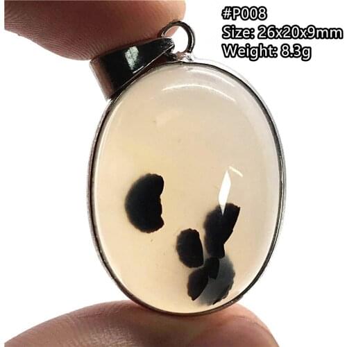 Top Natural Chalcedony Pendant Jewelry For Women Lady Men Silver Healing Love Luck Gift Beads Oval Stone Crystal Gemstone AAAAA