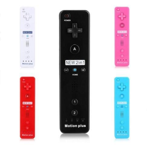 Remote Controller With Silicone Case for Wii Gamepad Game Controller with Built-in Motion Plus for wii command