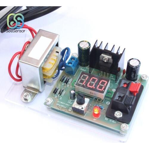 LM317 Adjustable AC to DC Regulated Voltage 220V 110V to 12V Step Down Power Supply Module Transformer Voltage Converter DIY Kit