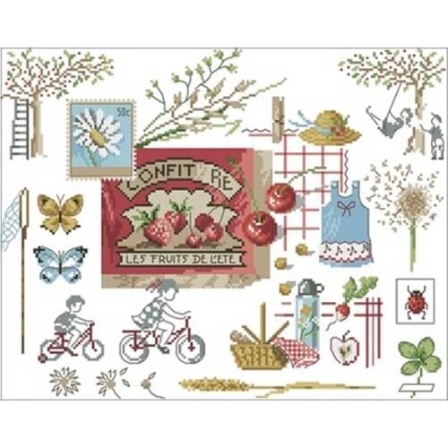 Childhood memories patterns Counted Cross Stitch 11CT 14CT 18CT DIY Chinese Cross Stitch Kits Embroidery Needlework Sets