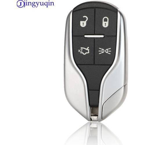 Jingyuqin For Maserati Ghibli Quattroporte Replacement 4 Button Smart Remote Car Key Shell Case Fob