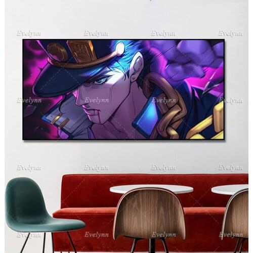 Modern Art Painting Anime Poster Jotaro Kujo Jojo Bizarre Hd Print on Canvas Wall Picture for Living Room Home Decor Unique Gift