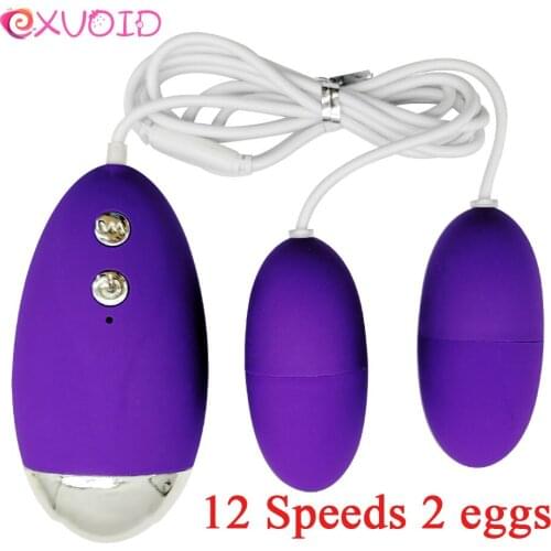 EXVOID 12 Speeds Wireless Remote Control Vibrating Egg Waterproof Jump Egg Vibrator Masturbation Sex Toy for Female