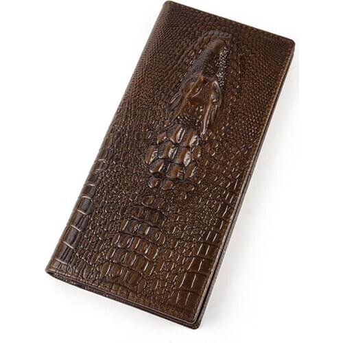 Vintage Dragon genuine Leather men Wallet cowhide long bifold snap Tiger wallet with phone coin pocket men short clutch purse