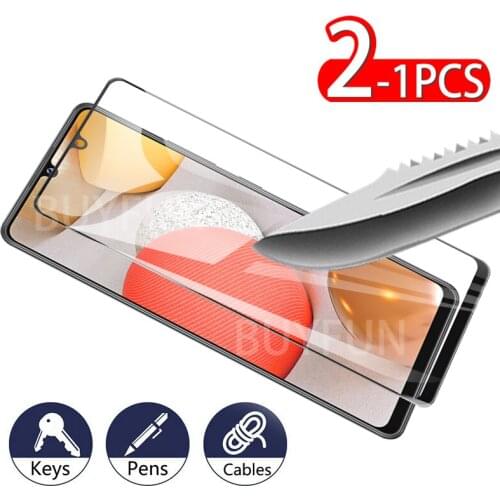 Safety Glass 1-2PCS For Samsung Galaxy A42 5G Screen Protector On For samsung a42 a 42 a426b Protector Screen Tempered Glass 9H