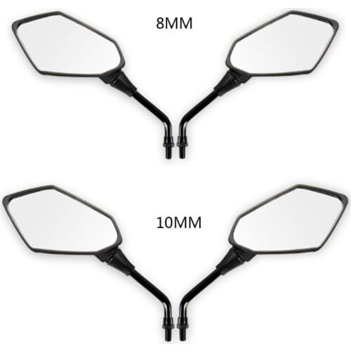 N0HF 2x Rearview Mirror For Scooters Motorbike Motorcycle 8mm 10mm Universal Fit Rearview Mirror Bracket Adjustable