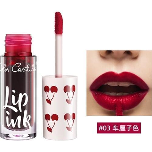 Liquid Lip Gloss Long Lasting Tint Stain Velvet Sexy Lipstick Dyeing Sweatproof Red Dumb Lip Party Makeup