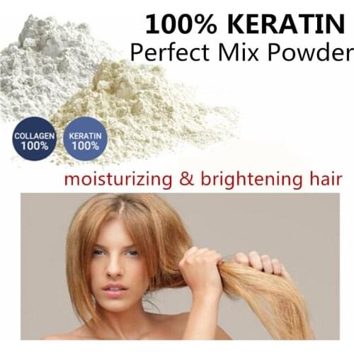 100% Keratin Collagen Silk Natural Moisturizing Repair Hair Scalp Care Vitamins Treatment Perfect Mix Serum Powder