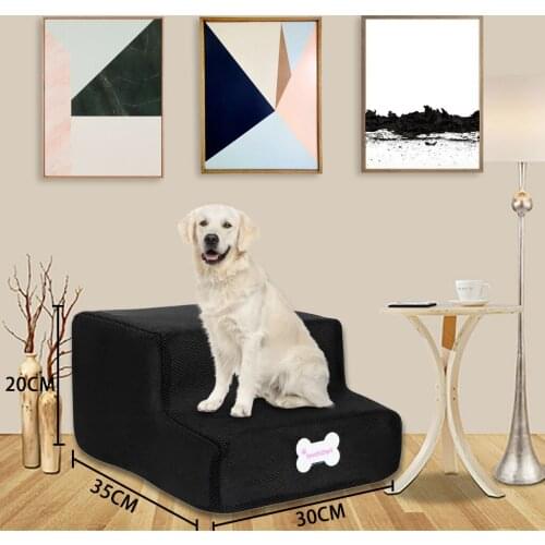 2 Layers Pet Dog Stairs Steps Indoor Dog House Stairs Ramp Ladder Portable Cat Climbing Ladder For Small Dog Pet Products 618