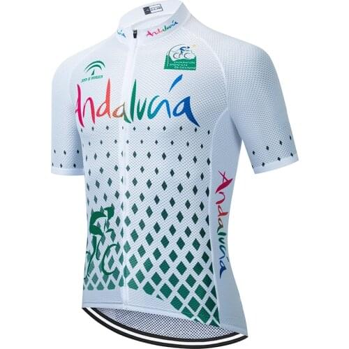 2021 ANDALUSIA Cycling Jersey Bike Shirt Maillot Men Women Ropa Ciclismo Bicycle Top Clothing