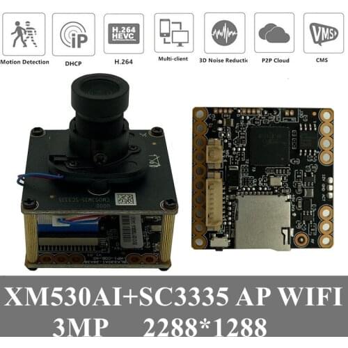 4PCS XM530+F37 WIFI Wireless IP Camera Module Board M12 Lens 2.8-12mm Manual Zoom 1920*1080 25FPS CMS Two-Way Audio P2P XMEYE