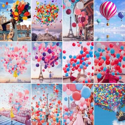 5D Balloon Diamond Painting Diy Cross Stitch Romantic Home Decoration Painting Full Diamond Landscape Mosaic Wall Sticker