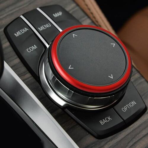 Car Control Multimedia Knob Button Frame Decorative Cover Trim Ring Steering Wheel Sticker for BMW G30 G38 G01 G02 2016-2020
