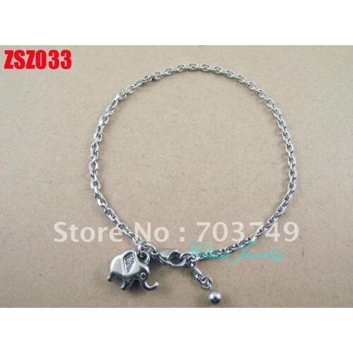 Elephant calf fashion stainless steel Bracelets chain lovers women lady gift fashion jewelry 30pcs ZSZ033